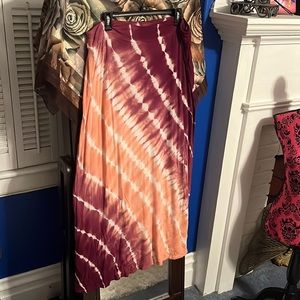 Tye-dye yoga maxi skirt